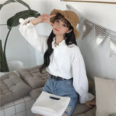 Blusa de manga larga con volantes bonitos